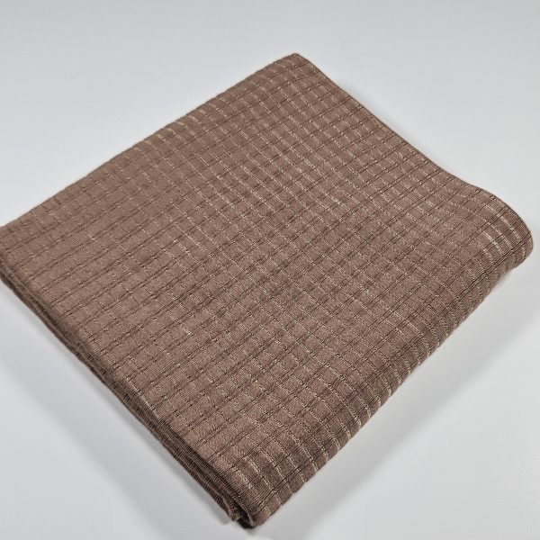 Dubai Premium Jersey Chequered Scarf in Coffee