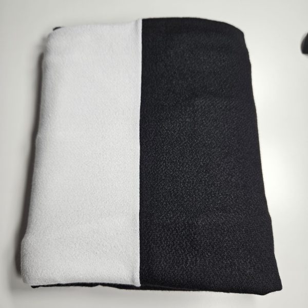 Dubai Premium Jersey Double Shade Scarf in Black & White