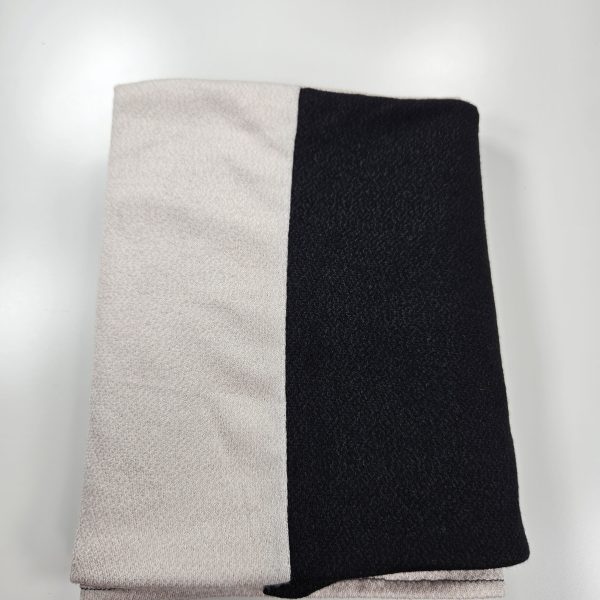 Dubai Premium Jersey Double Shade Scarf in Black & Soft Cream