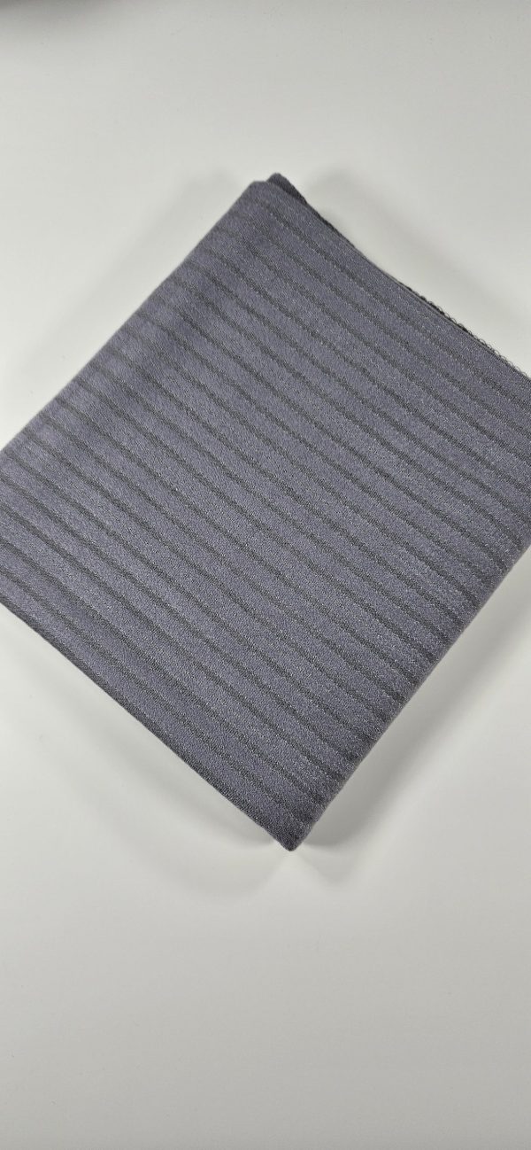 Dubai Premium Jersey Striped Scarf in Grey