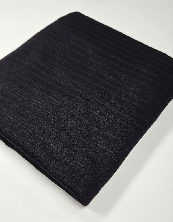 Dubai Premium Jersey Striped Scarf in Black