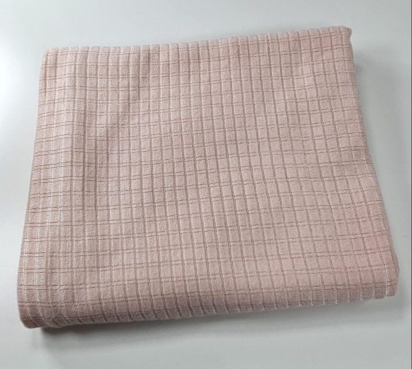 Dubai Premium Jersey Chequered Scarf in Pale Peach