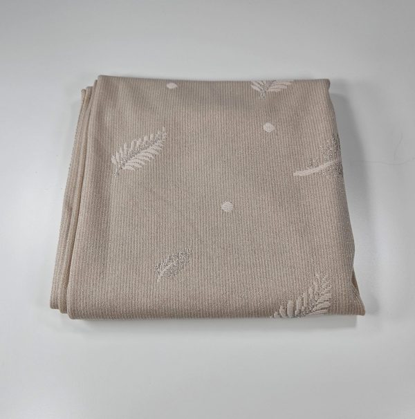 Dubai Premium Shine Striped Leaf Pattern Scarf in Cream