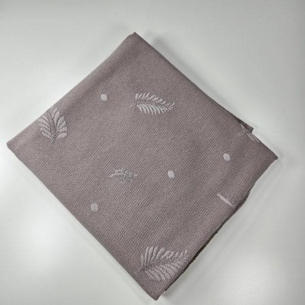 Dubai Premium Shine Striped Leaf Pattern Scarf in Lavender Pinocchio