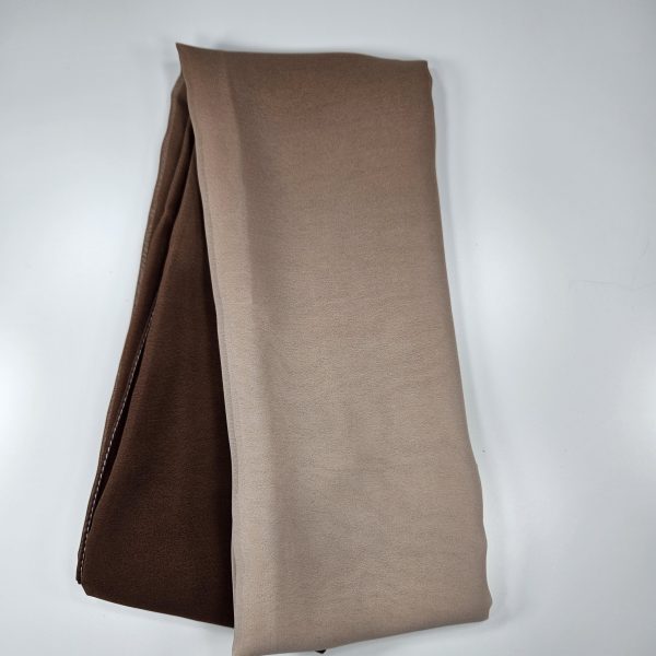 Dubai Premium Chiffon Gradient Plain Scarf in Brown