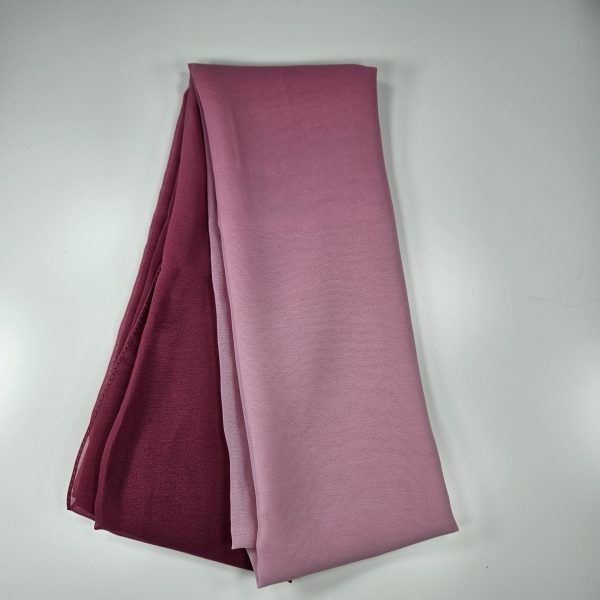 Dubai Premium Chiffon Gradient Plain Scarf in Rose Pink