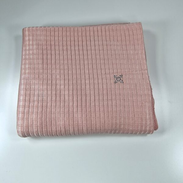 Dubai Premium Jersey Chequered Scarf with Crystals in Pale Peach